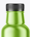 Metallic Bottle with Plastic Screw Cap Mockup