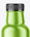 Metallic Bottle with Plastic Screw Cap Mockup