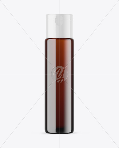 Amber Cosmetic Bottle Mockup