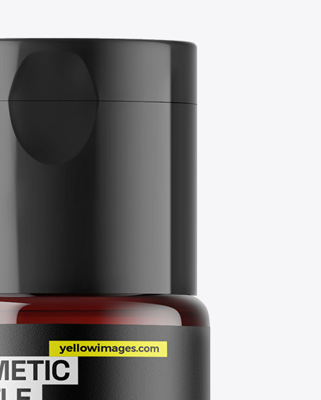 Dark Amber Cosmetic Bottle Mockup