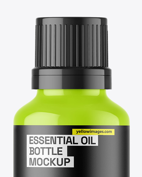 Glossy Essential Oil Bottle Mockup