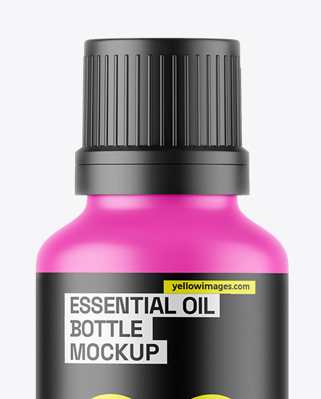 Matte Essential Oil Bottle Mockup