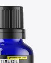 Blue Glass Essential Oil Bottle Mockup