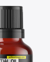 Dark Amber Glass Essential Oil Bottle Mockup