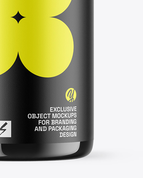 Dark Amber Glass Essential Oil Bottle Mockup