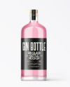 Clear Glass Gin Bottle Mockup