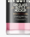 Clear Glass Gin Bottle Mockup