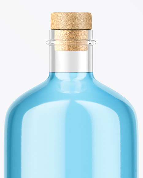 Clear Glass Gin Bottle Mockup