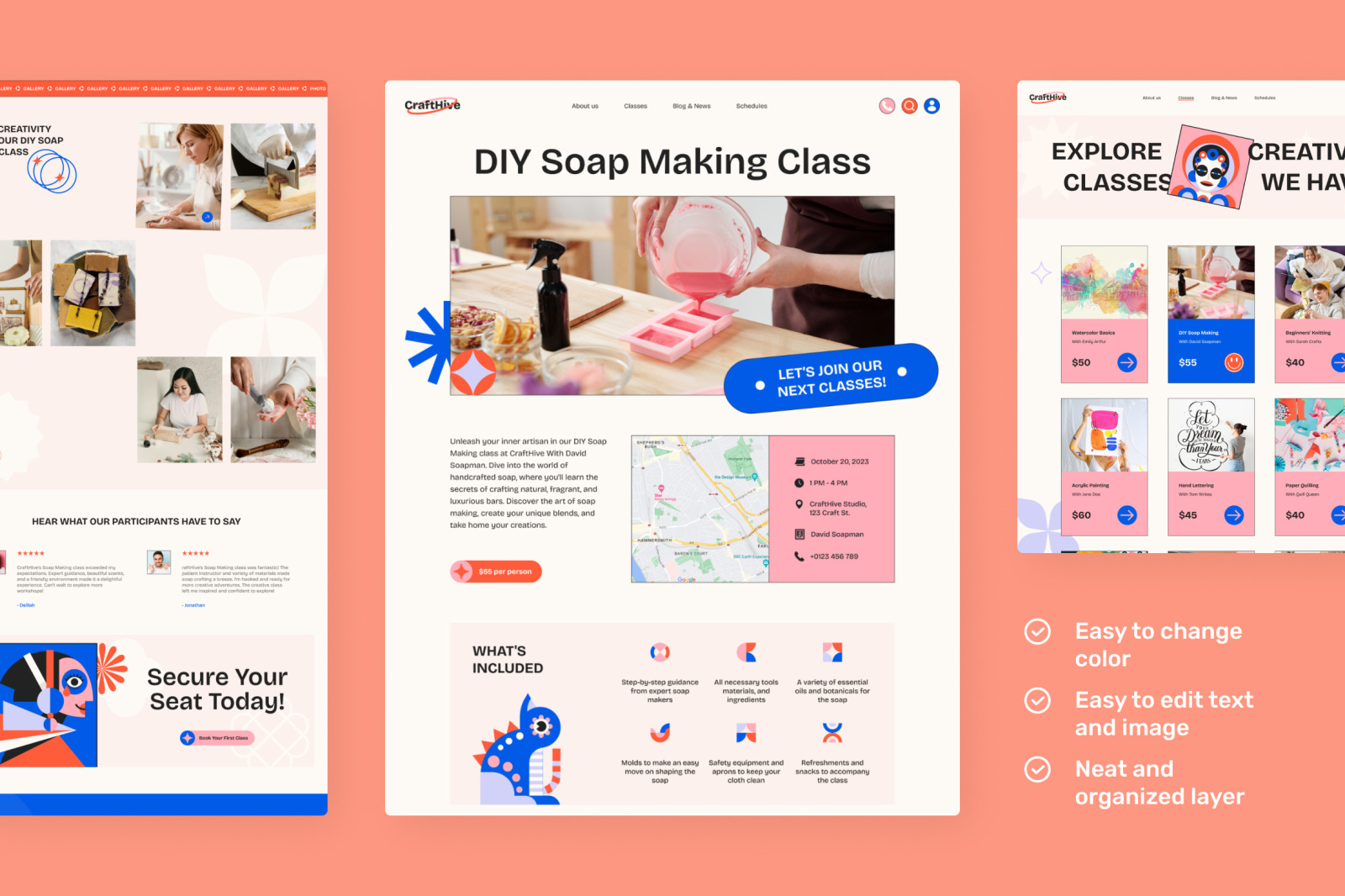 CraftHive - Creative Workshop Website CraftHive - Creative Workshop Website