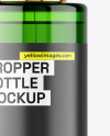 Green Glass Dropper Bottle Mockup