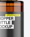 Amber Glass Dropper Bottle Mockup