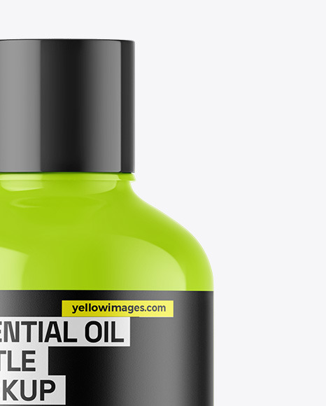 Glossy Essential Oil Bottle Mockup