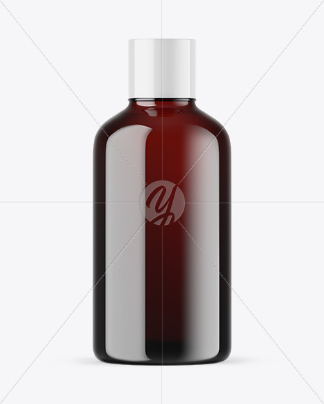 Dark Amber Glass Essential Oil Bottle Mockup