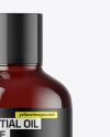 Dark Amber Glass Essential Oil Bottle Mockup