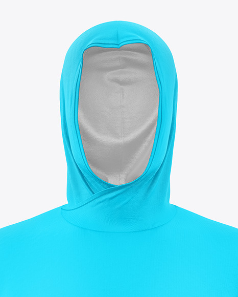 Men’s Long Sleeve T-Shirt with Hood Mockup - Front View