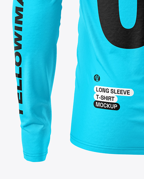 Men’s Long Sleeve T-Shirt with Hood Mockup - Back View