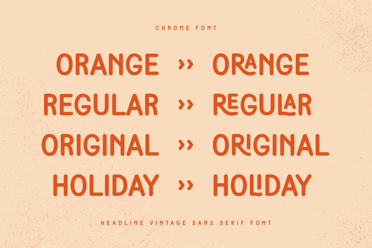 Chrome - Headline Vintage Sans Serif Font