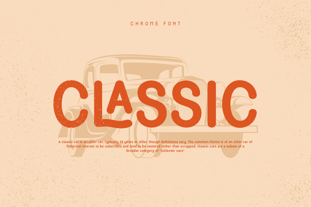 Chrome - Headline Vintage Sans Serif Font