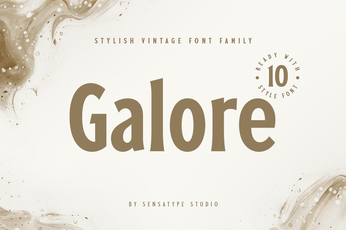 Galore - Stylish Vintage Font Family Galore - Stylish Vintage Font Family