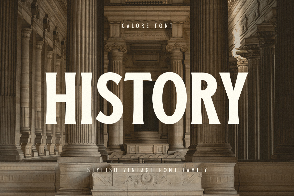 Galore - Stylish Vintage Font Family Galore - Stylish Vintage Font Family