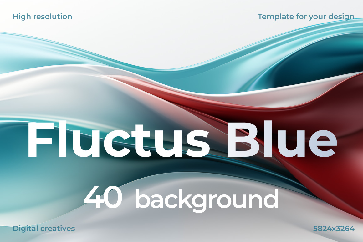 Fluctus Blue ❊ Background Set