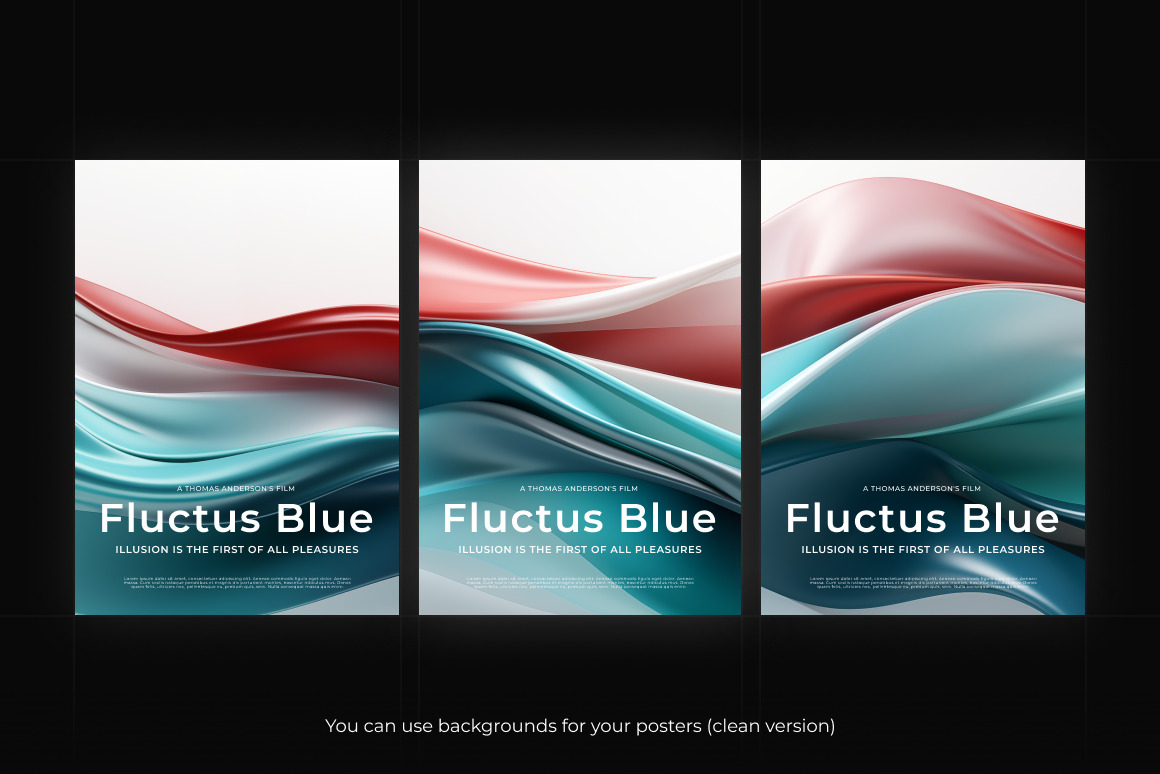 Fluctus Blue ❊ Background Set