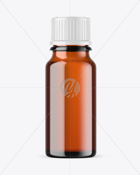 Amber Glass Essential Oil Bottle Mockup