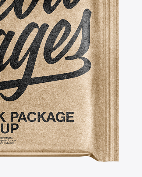 Kraft Paper Snack Bar Mockup - Front View