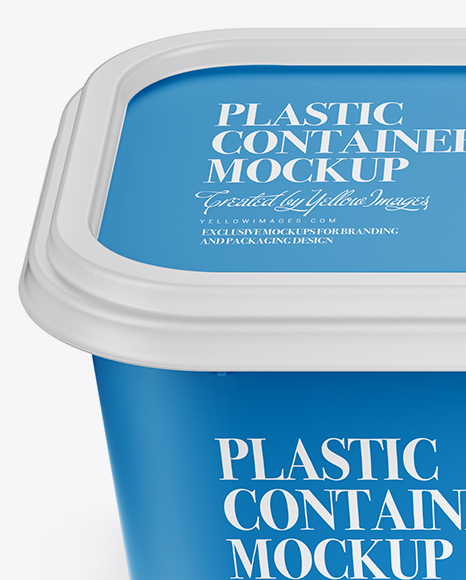 Matte Plastic Container Mockup (High-Angle Shot)