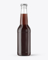 275ml Clear Glass Brown Ale Bottle Mockup