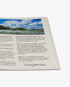 Opened Textured Brochure Mockup - Front View (High-Angle Shot)