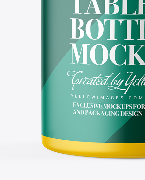 Matte Plastic Pills Bottle Mockup