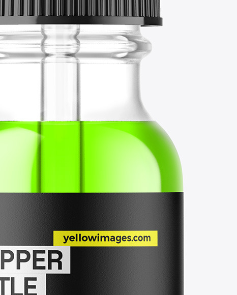 Clear Glass Dropper Bottle Mockup