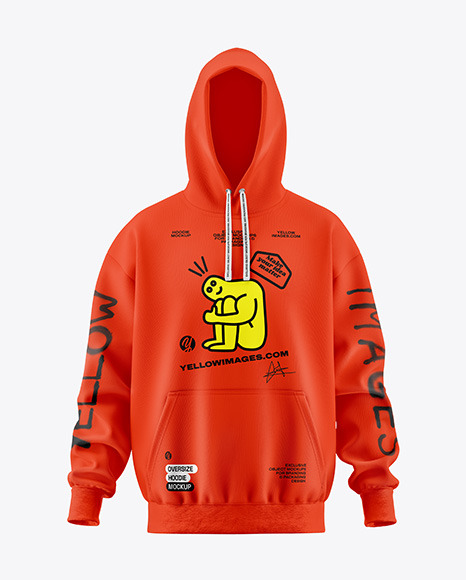 Oversize Hoodie Mockup - Front View