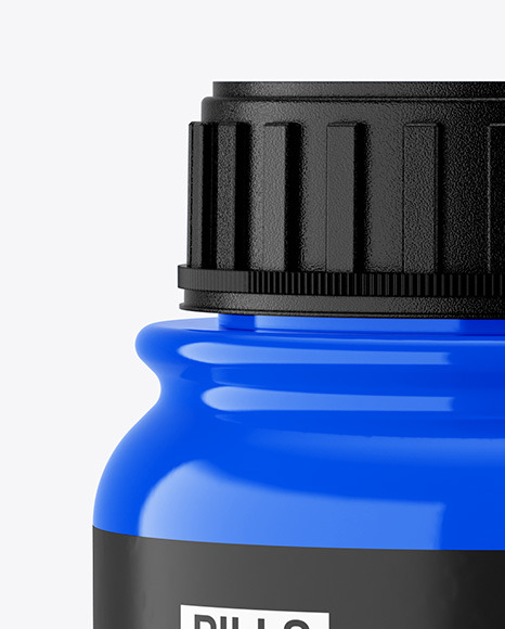 Glossy Plastic Pills Bottle Mockup