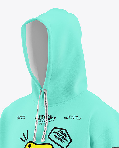 Oversize Hoodie Mockup - Half Side View