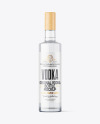 Clear Glass Vodka Bottle Mockup