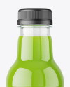 Clear PET Green Juice Bottle Mockup Clear PET Green Juice Bottle Mockup