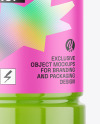 Clear PET Green Juice Bottle Mockup Clear PET Green Juice Bottle Mockup