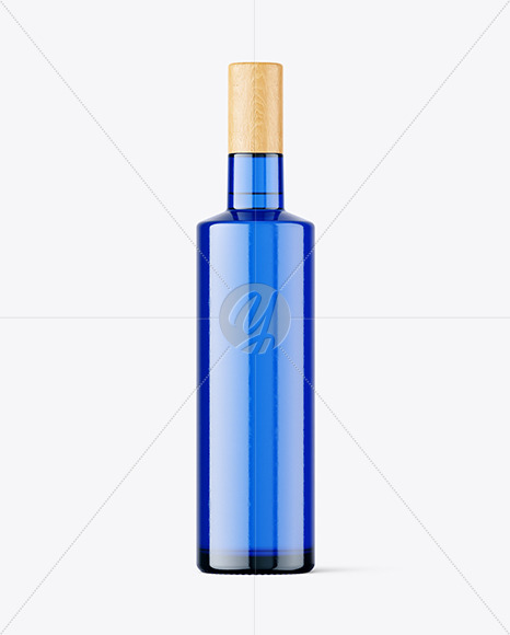 Blue Glass Vodka Bottle Mockup Blue Glass Vodka Bottle Mockup