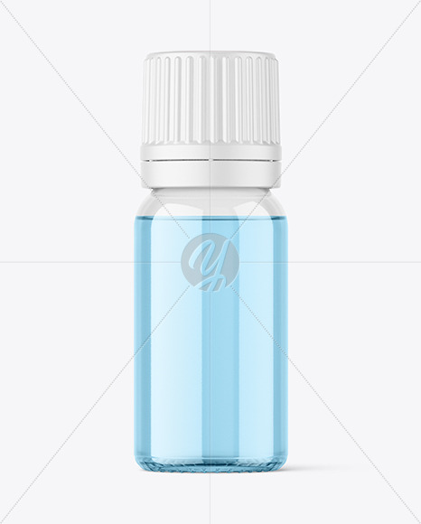 Clear Glass Essential Oil Bottle Mockup