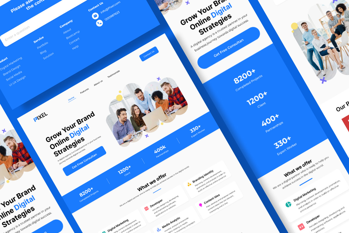 Pixel - Digital Agency Landing Page