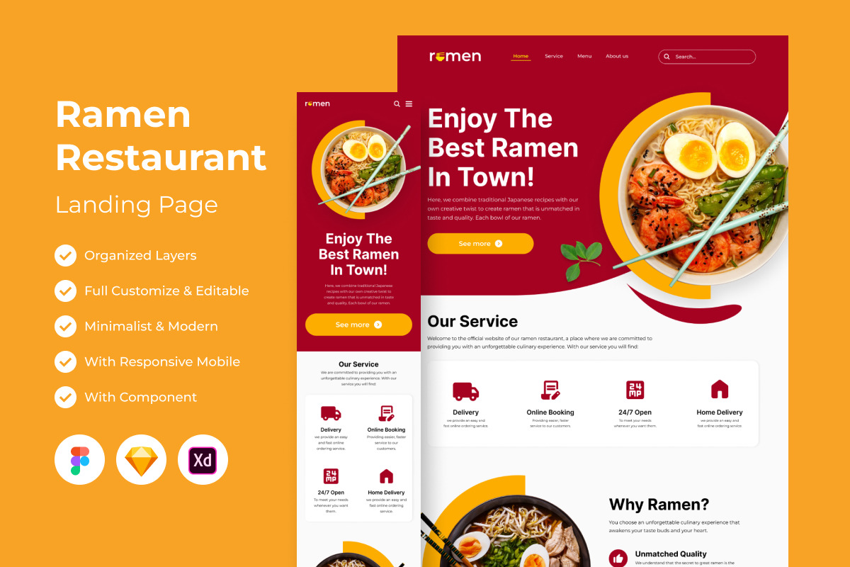 Ramen - Restaurant Landing Page Ramen - Restaurant Landing Page