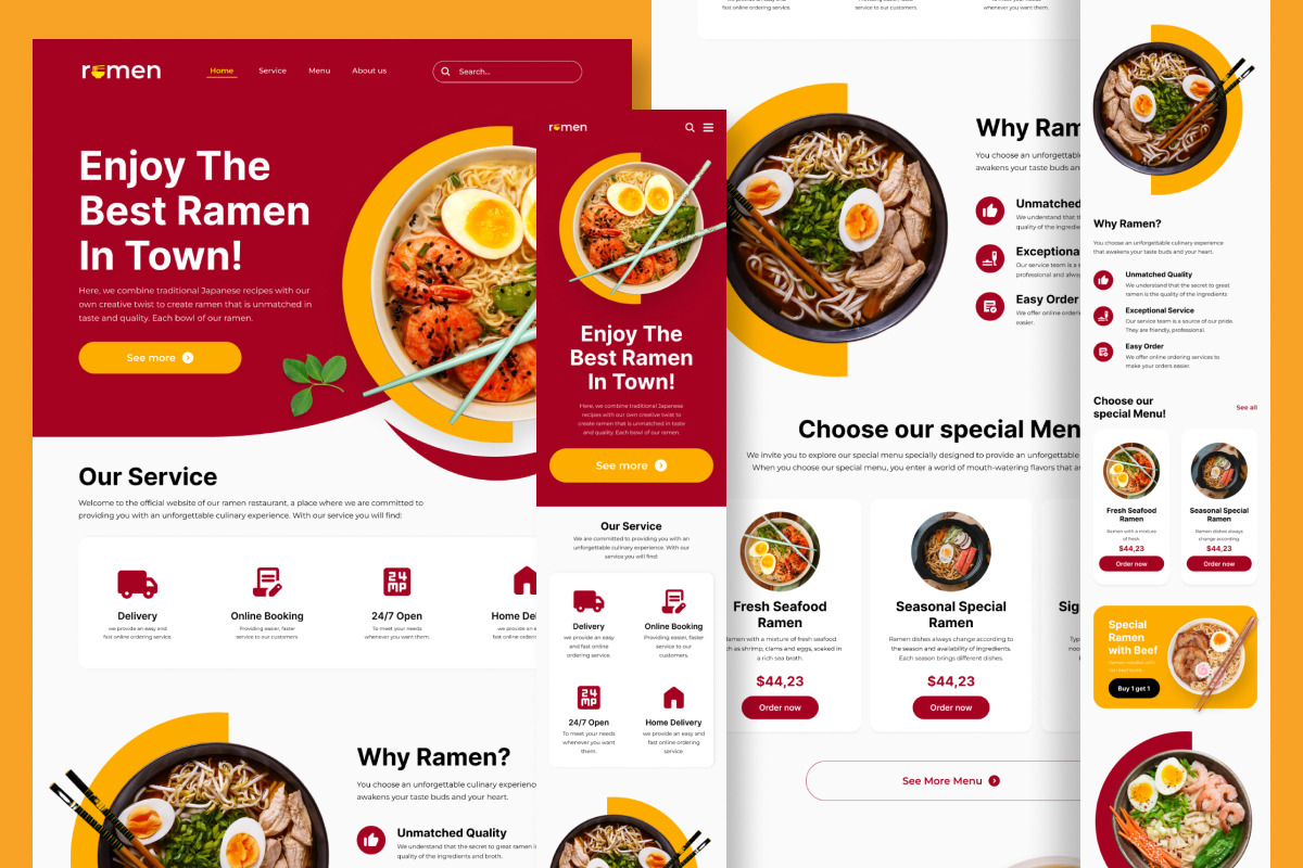 Ramen - Restaurant Landing Page Ramen - Restaurant Landing Page