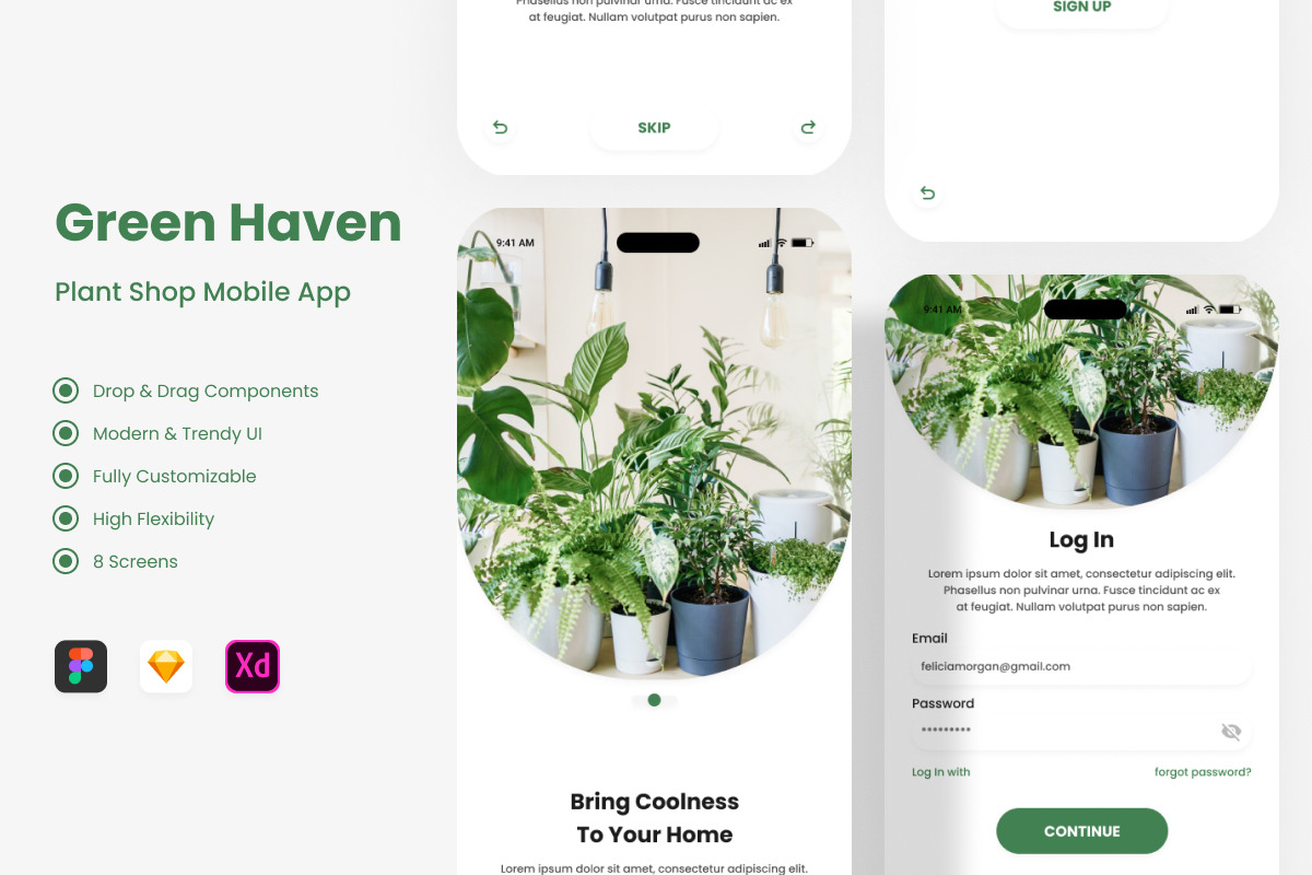 Green Haven - Plant Shop Mobile App Green Haven - Plant Shop Mobile App
