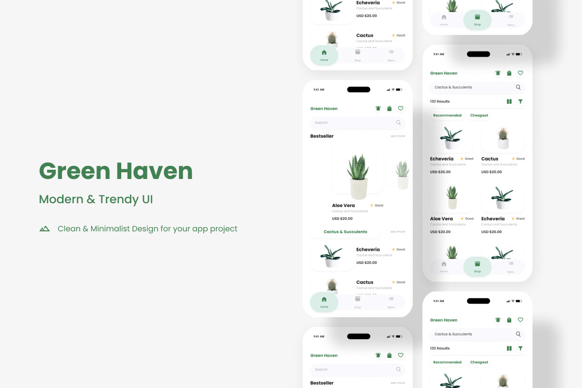 Green Haven - Plant Shop Mobile App Green Haven - Plant Shop Mobile App