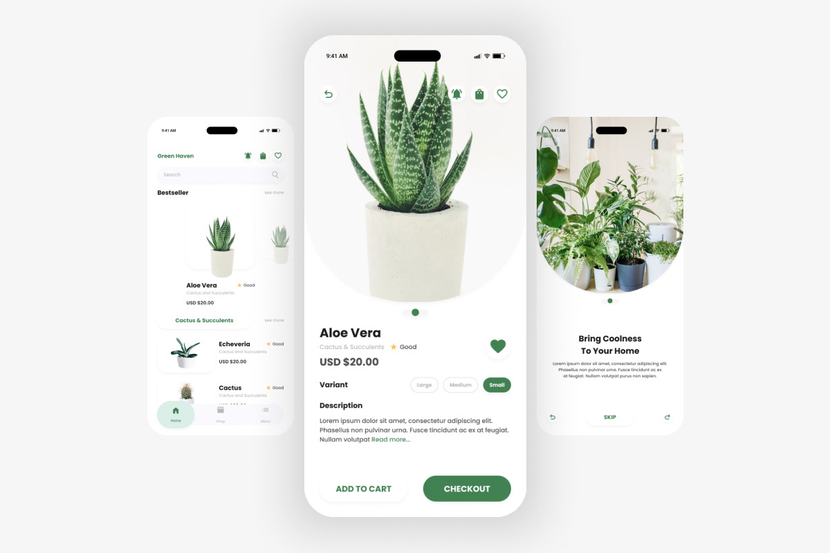 Green Haven - Plant Shop Mobile App Green Haven - Plant Shop Mobile App