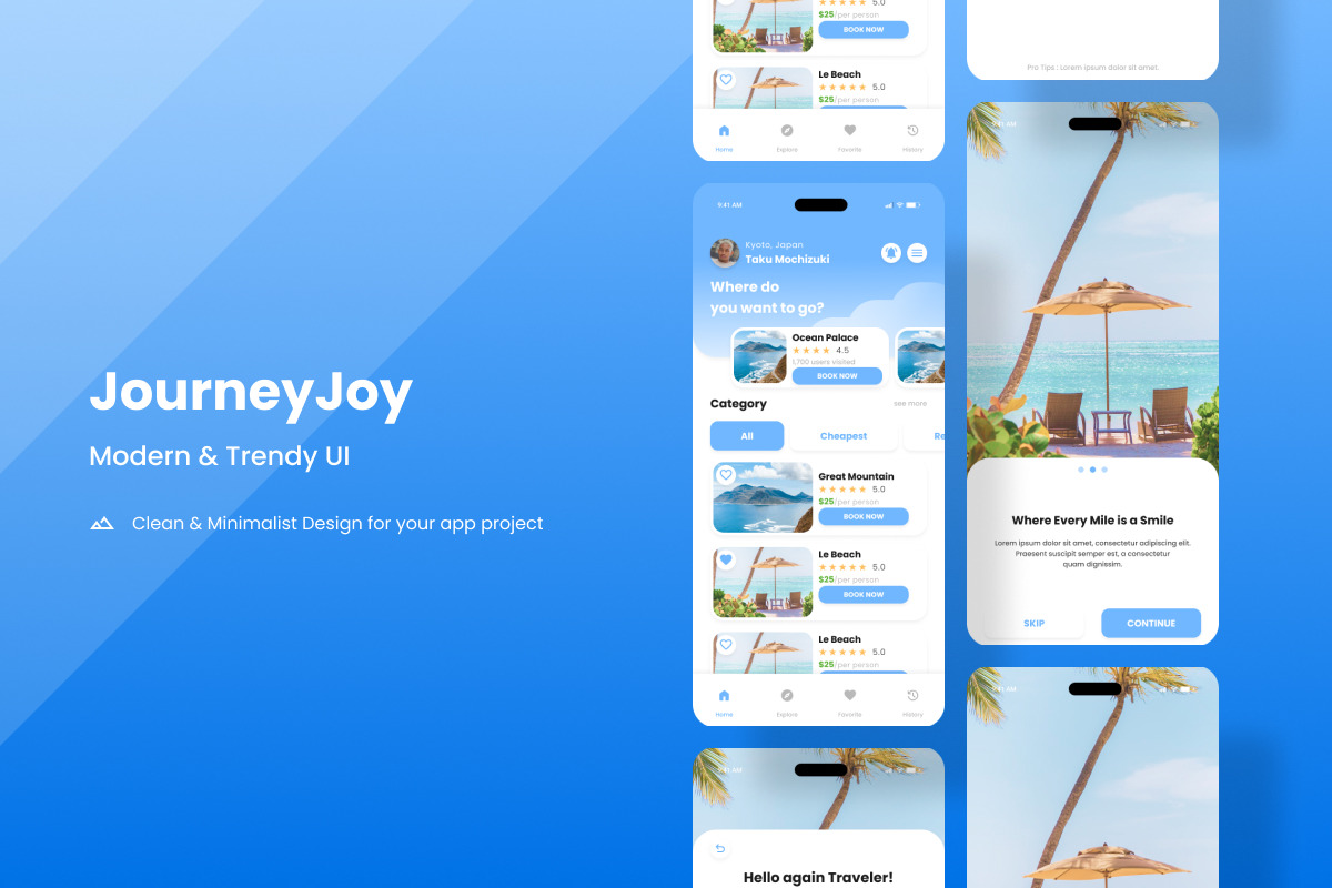 JourneyJoy - Travel & Booking Mobile App JourneyJoy - Travel & Booking Mobile App