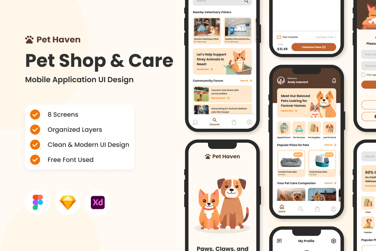 Pet Haven - Pet Shop Care Mobile App