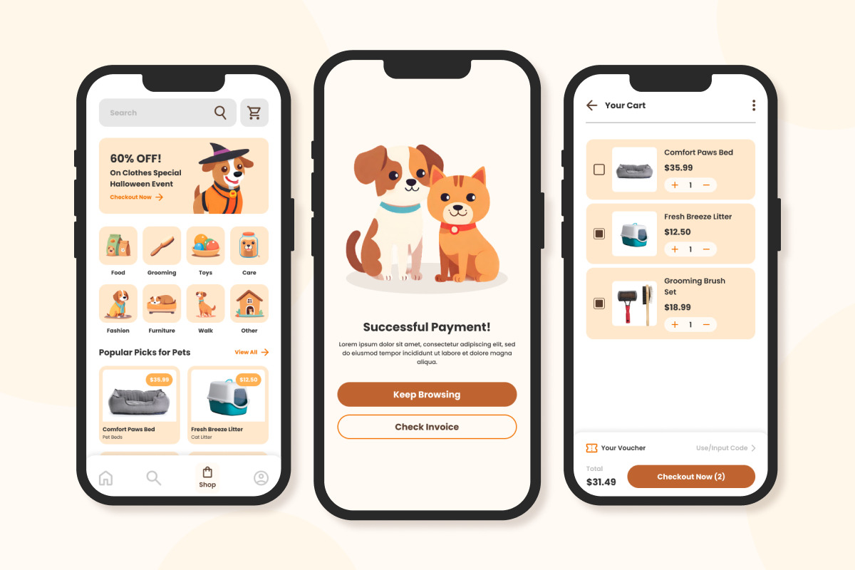 Pet Haven - Pet Shop Care Mobile App